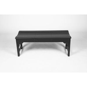 Banc Adirondack en HDPE toutes saisons avec texture bois, assise en polybois résistant aux UV pour patio, jardin, balcon - Product Image 4