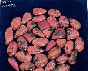 Lote de Cabujones de Rodonita Natural Mixta, Gemas Sueltas Pulimentadas de Varias Formas, Piedras Semipreciosas para Joyería, Venta al Por Mayor - Product Image 4