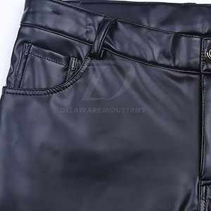 Pantalones de Cuero para Hombre, Diseño Moderno, Cuero Suave, Duradero, Cómodo, Perfecto para Vestir Informal y Formal - Product Image 5