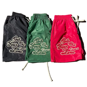 Shorts coupe-vent tricotés brodés personnalisés de qualité supérieure, unisexe, 100 % polyester, pour enfants, été, printemps, respirant, anti-rétrécissement - Product Image 5