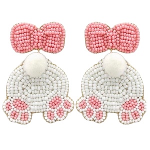 Nouvelle mode boucles d'oreilles 2025 couleur rose femme perlée boucles d'oreilles bijoux de mode par les femmes fête porter boucle d'oreille fille cadeau - Product Image 1