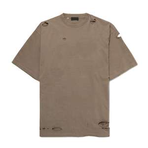 Camiseta Extra Grande con Logotipo Personalizado, Estilo Vintage, Lavado Ácido, de Algodón para Hombre, Camiseta Extra Grande Desgastada para Hombre, Premium, de Alta Calidad - Product Image 2