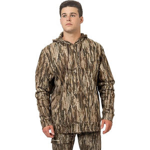 Sudadera con Capucha Vintage Camuflaje Desgastado para Hombre, Mezcla de Algodón y Poliéster, con Cordón Ajustable - Product Image 1