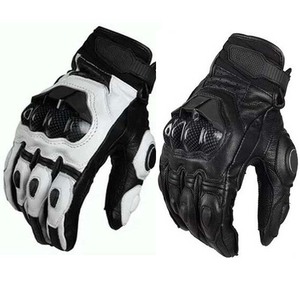 Guantes de carreras de cuero de dedo completo con correa de muñeca ajustable para montar al aire libre, para hombre, antideslizantes, con cierre de gancho y bucle - Product Image 4