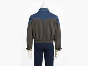 Veste en jean gris rétro, inspirée des années 80, vêtement d'extérieur vintage, streetwear décontracté, vente en gros - Product Image 2