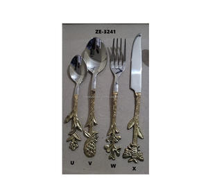 Juego de Cubiertos con Diseño de Copos de Nieve, Estilo Americano, Elegante, con Perlas en el Mango, Acabado Espejo, para Bodas, Zahid Exports - Product Image 5