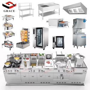 GRACE Stainless Steel Commercial Kitchen Equipment Set, Ideal for Fast Food Restaurant, Industrial Kitchen and Catering, Hotel
