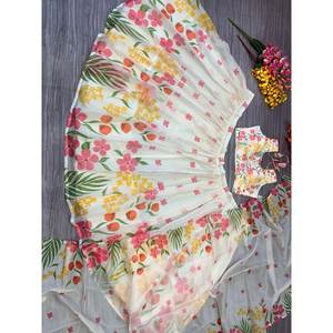 Hermoso Lehenga Choli con Estampado Floral para Fiestas y Cócteles - Product Image 5