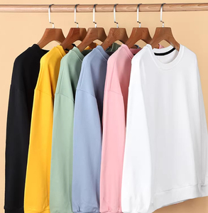 Sweat-shirt épais uni à épaules tombantes pour homme – Vêtement de mode couleur unie – Pulls pour homme en promotion - Product Image 5