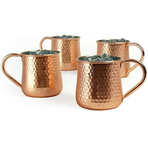 Taza Martillada de Cobre Puro Ecológica, Diseño Clásico Hecho a Mano, para Cerveza, Cócteles, Agua, con Asa, Artículos de Regalo - Product Image 2