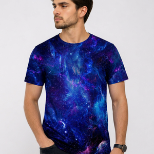 T-shirt en maille pour homme avec impression sérigraphique, logo frontal, séchage rapide, manches courtes, style décontracté, personnalisable, respirant, 180g, OEM ODM - Product Image 3