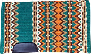 Manta de sillín de lana Premium para jinetes de caballos occidentales Almohadilla forrada de polialgodón de larga duración para eventos de trabajo de Rancho y Rodeo - Product Image 2