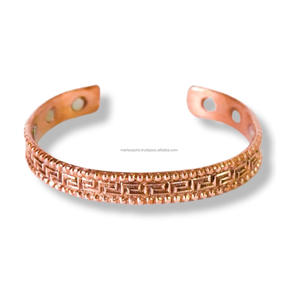 Bracelet en cuivre naturel pour femmes, luxe, haute qualité, design unique en spirale, bien-être, soulagement de l'arthrite, bracelets tendance - Product Image 2