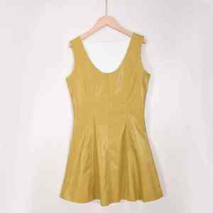 Vestidos de Mujer al por Mayor, Estilo Boutique, a la Moda, para Fiesta, de Piel Sintética, Cuello en V, Mini, 2025, para Salir de Noche, Bar, Club - Product Image 1