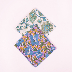 Bohemian Bandana Handkerchief Floral Pattern Casual Wear Skin-Friendly Hand Drawn Design Hair Bandana Tie - Product Image 3