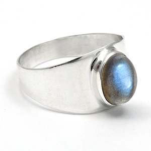 Classic Design Natural <b>Labradorite</b> Gemstone <b>Ring</b> 925 Sterling Silver Stamped Handmade Vintage Bohemian <b>Ring</b> For Daily Wear - Product Image 1