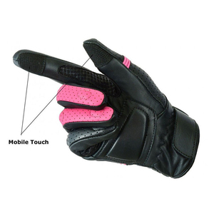 Women Pink <b>Black</b> Motorcycle Riding Gloves Racing Biker Protective Gloves <b>Touch</b> Screen Sports Gloves - Product Image 2