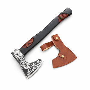 Tête de hache Tomahawk artisanale sur mesure en acier à haute teneur en carbone avec manche en bois de frêne, outil de survie industriel OEM DIY, cadeau pour les pères et les garçons d'honneur - Product Image 1