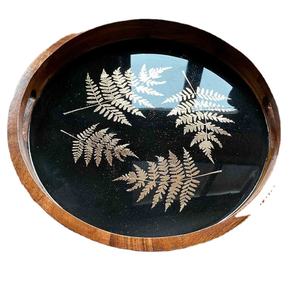 Bandeja de servicio de epoxi de resina hecha a mano creativa, elementos esenciales de cocina únicos para el hogar, restaurante, Hotel, bandejas decorativas para servir - Product Image 1