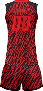 Tenue de volley-ball SpikeStorm Pro AeroSpike Elite, kit de volley-ball ThunderHit Premium, 100 % polyester, impression par sublimation intégrale - Product Image 3