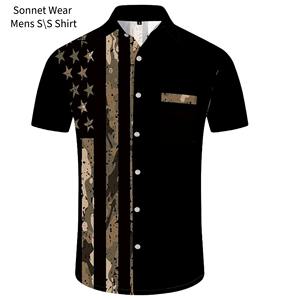 Chemise à manches courtes boutonnée pour homme, vêtements décontractés de plage pour l'été - Product Image 5