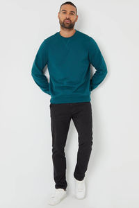 Sweat-shirt Homme Haute Qualité Personnalisé 100% Coton Durable Basique Coupe Ample Col Rond Surdimensionné avec Coutures Exposées pour l'Automne - Product Image 2