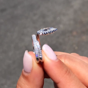Anillo de Diamante Cultivado en Laboratorio de 1.50 Quilates, Corte Pera, Oro Blanco de 14K, Joyería Clásica de Compromiso y Boda, Original - Product Image 2