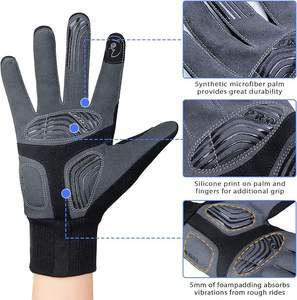 Guantes de Ciclismo para Hombre y Mujer, con Pantalla Táctil, Acolchados, Resistentes al Agua, al Viento y Antideslizantes para Correr, Andar en Bicicleta y Hacer Ejercicio - Product Image 5