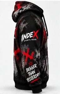 Index Men's Hooded Sweatshirt Full Print Streetwear Black <b>Red</b> Crown Design Regular Fit Autumn Breathable Polyester <b>Hoodie</b> - Product Image 5