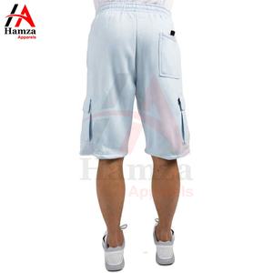 Pantalones Cortos de Felpa Cómodos y Holgados de Algodón Sólido para Hombre, de Calidad Premium, con Bolsillos, Estilo Casual para Fitness, con Cordón Ajustable, Hechos a Medida, Estilo Urbano - Product Image 2