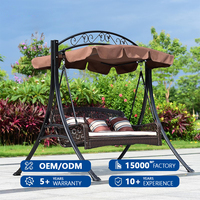 Banc balançoire profond à baldaquin pour jardin, terrasse, resort, usage commercial, vente en gros, chaise balançoire d'extérieur pour patio