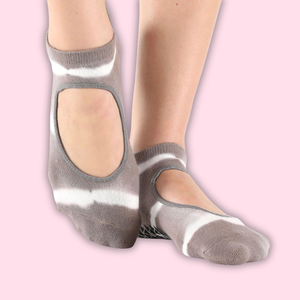 Calcetines de Pilates para mujer con logo personalizado, teñidos, antideslizantes, para yoga y barre, al por mayor, con parte superior abierta, ODM, fábrica de Vietnam - Product Image 1