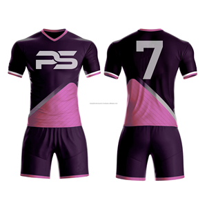 Tenue de football en polyester pour hommes et femmes, maillot et short, OEM, vêtements d'équipe personnalisés, respirant, fournisseur, séchage rapide, vente en gros, uniforme de match - Product Image 3