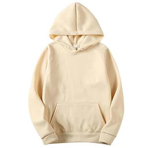 เสื้อฮู้ดแบบยูนิเซ็กซ์ สีพื้น ผ้าฝ้าย 100% แขนยาว สวมใส่สบาย ระบายอากาศได้ดี ทรงปกติ มีกระเป๋า สไตล์ฤดูหนาว - Product Image 4