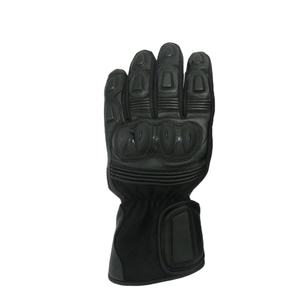 Gants de moto en cuir véritable sur mesure, qualité supérieure, pour homme, en cuir noir - Product Image 2