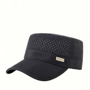 Gorra de camionero de verano con visera plana, impermeable, para exteriores, protección solar, de secado rápido - Product Image 1