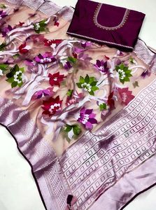 Exclusivo Diseño de Diseñador, Kanchipuram de Seda Suave, Elegante, Tradicional, Estiloso, Étnico, Última Tendencia, Modesto, Indio, para Bodas - Product Image 3