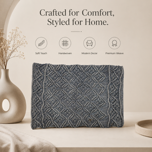 Luxury Boho Macrame Cushion <b>Cover</b> Handmade Cotton Woven Textured Decorative <b>Throw</b> Pillow Case Grey Vintage <b>Sofa</b> LivingRoom Decor - Product Image 6