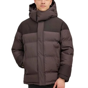 Winter Warm Thick Quilted Color Contrast Puffer <b>Jackets</b> Men's Casual <b>Light</b> Weight Padded Bubble <b>Jacket</b> New Bubble <b>Jacket</b> - Product Image 4