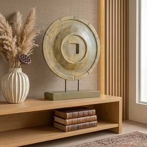 Estatua de moneda de madera Art Deco hecha a mano, escultura ecológica para decoración del hogar, adorno de mesa para decoración del hogar - Product Image 6