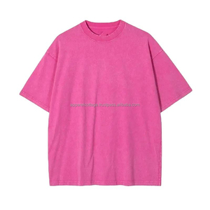 Vente en gros 100% coton Streetwear T-shirts surdimensionnés vintage pour hommes, t-shirts graphiques longs délavés à l'acide, vêtements grande taille, maillot 3D - Product Image 1