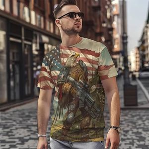 Wolf Pack Moon Reflection Men's Short Sleeve O-Neck T-Shirt Printed <b>Animal</b> <b>Pattern</b> Eco-Friendly Street Style Oversized Fit 100% - Product Image 3