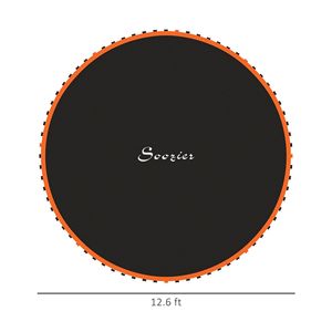 Tappeto di Ricambio Arancione per Trampolino 12/14 con Ganci a V 72/80 e Molle da 5,5 Pollici per Attrezzature da Divertimento all'Aperto - Product Image 2