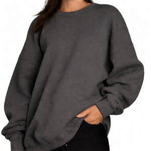 Sudadera Holgada de Felpa 100% Algodón para Mujer, Estilo Casual de Invierno, con Logotipo Frontal, para Uso Diario - Product Image 3