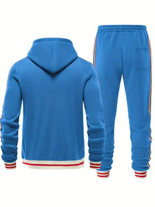 Hot Sale Customized Hooded Men's Winter Streetwear Tracksuit 100% Cotton Solid Pattern Printed <b>Jogging</b> OEM - Product Image 5