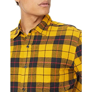 Chemises en flanelle pour hommes de haute qualité en polyester/coton à manches longues, respirantes, anti-plis, pour l'hiver, formelles et décontractées, vente en gros - Product Image 3