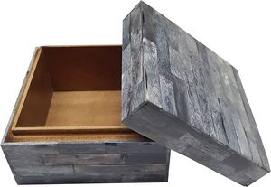 Small Bone <b>Gift</b> <b>Boxes</b> for Jewelry & Home Decor Black & White Necklaces & <b>Earrings</b> Wood MDF Brass-Fashionable Packed Cartons - Product Image 2