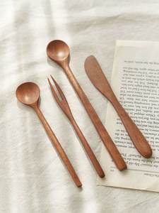 <b>Antique</b> Design Wooden Salad Utensils Set Spoons Forks Spatulas Eco Friendly Dishwasher <b>Safe</b> Natural Wood Kitchen Tools - Product Image 6
