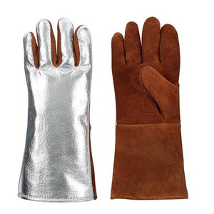 Gants de soudure en cuir de vache, résistants à la chaleur, gants de travail de protection, antidérapants, respirants, taille personnalisée - Product Image 6