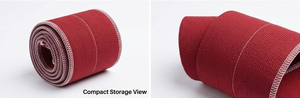 Attelle de poignet de force en polyester rouge avec fermeture auto-agrippante réglable, support de poignet pour haltérophilie avec boucles pour le pouce, bandes de maintien en coton pour les poignets - Product Image 3
